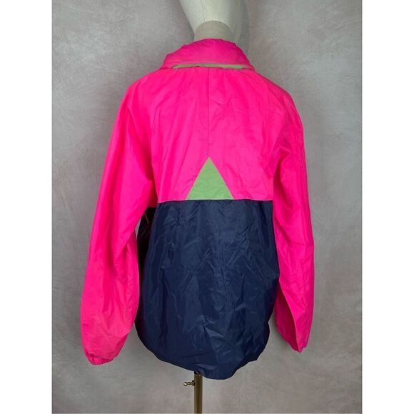Vintage 90s Neon Windbreaker Jacket Neon Pink Men’s Medium - Picture 5 of 12